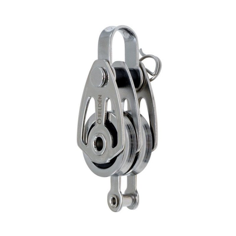 Selden 25mm Double High Load Block with Pin/Shackle + Becket: Part No. 402-201-09R Selden 25mm Double High Load Block with Pin/Shackle + Becket: Part No. 402-201-09R