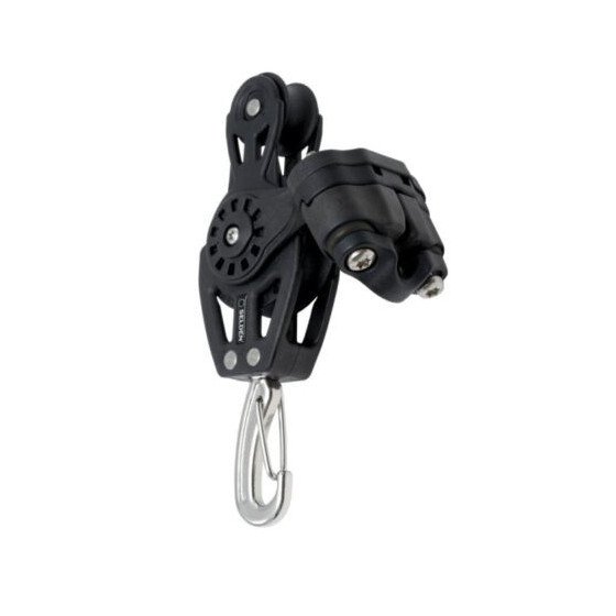 Seldén Ball Bearing 40mm Single Block with Hook + Fiddle + Becket + Cam Cleat