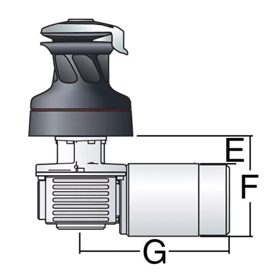 Harken 46 Electric Self-Tailing Radial Bronze Winch — 2 Speed