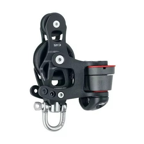 45 mm Aluminum Element Fiddle Block - Swivel, Cam Cleat