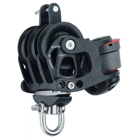 45 mm Aluminum Element Triple Block - Swivel, Becket, Cam Cleat