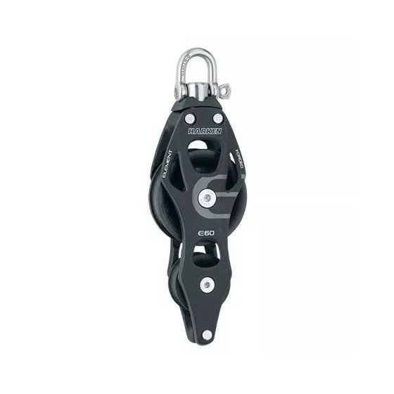 Harken 60 mm Aluminum Element Fiddle Block - Swivel, Becket | 60 mm | 6263