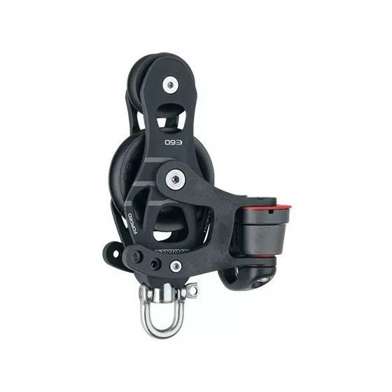 Harken 60 mm Aluminum Element Fiddle Block - Swivel, Cam Cleat | 60 mm | 6265
