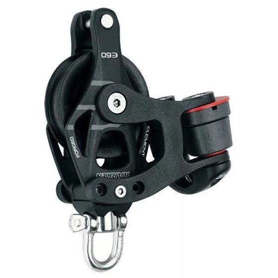 Harken 60 mm Aluminum Element Block - Swivel, Becket, Cam Cleat | 60 mm | 6266