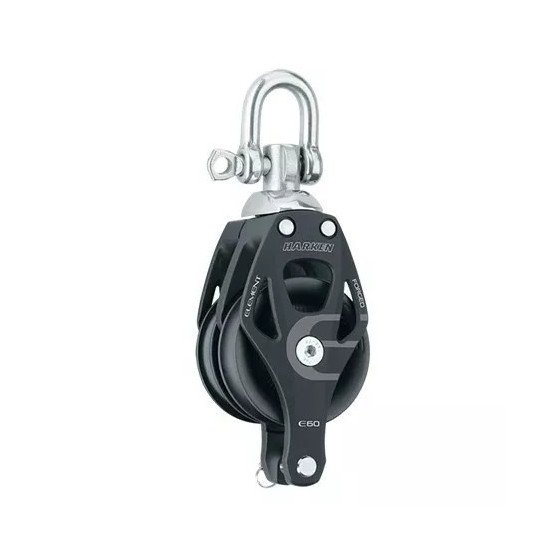 Harken 60 mm Aluminum Element Double Block - Swivel, Becket | 60 mm | 6270