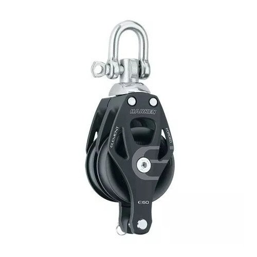 Harken 60 mm Aluminum Element Double Block - Swivel, Becket | 60 mm | 6270