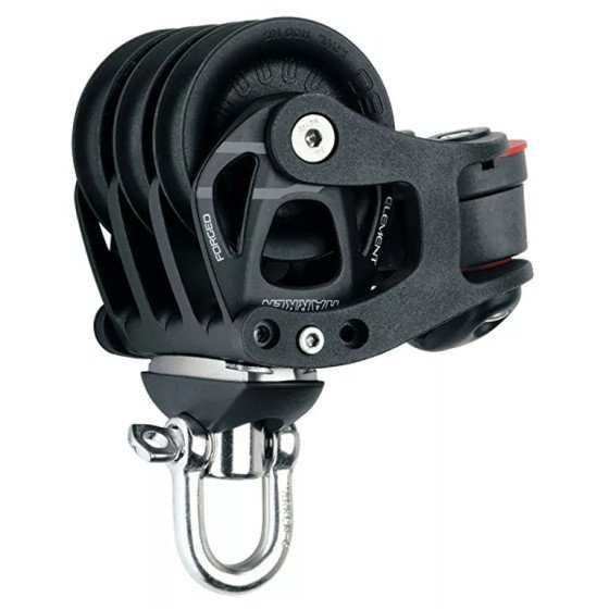 Harken 60 mm Aluminum Element Triple Block - Swivel, Cam Cleat | 60 mm | 6274