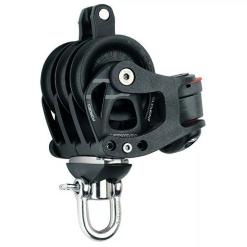 Harken 60 mm Aluminum Element Triple Block - Swivel, Becket, Cam Cleat | 60 mm | 6275