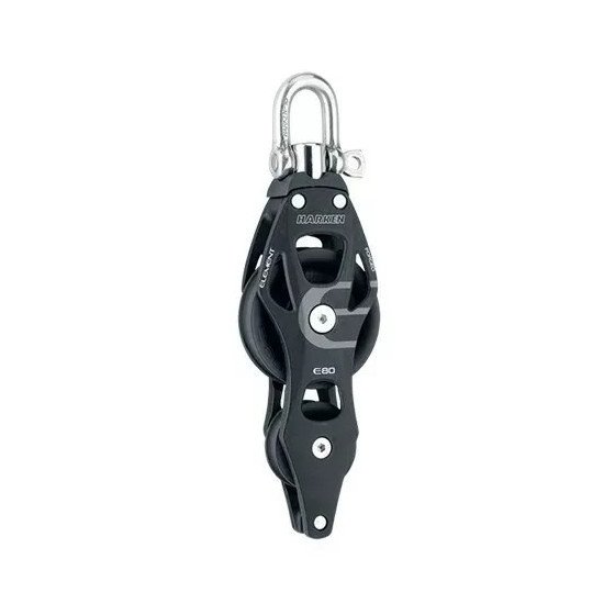 Harken 80 mm Aluminum Element Fiddle Block - Swivel, Becket | 80 mm | 6293