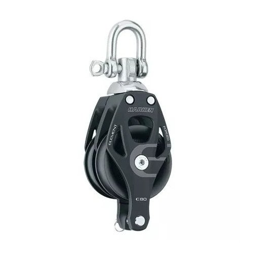 Harken 80 mm Aluminum Element Double Block - Swivel, Becket | 80 mm | 6297