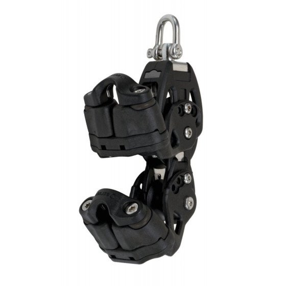 50 mm Plain Bearing Block - Twin-cam for endless furling line