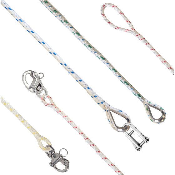 Custom Built and Spliced Marlow Ocean Double Braid Halyards (8-14mm) : Replacement Running Rigging