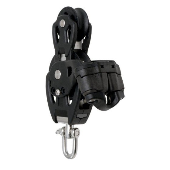 60mm Single Block + Fiddle + Cam Cleat - Plain Bearing