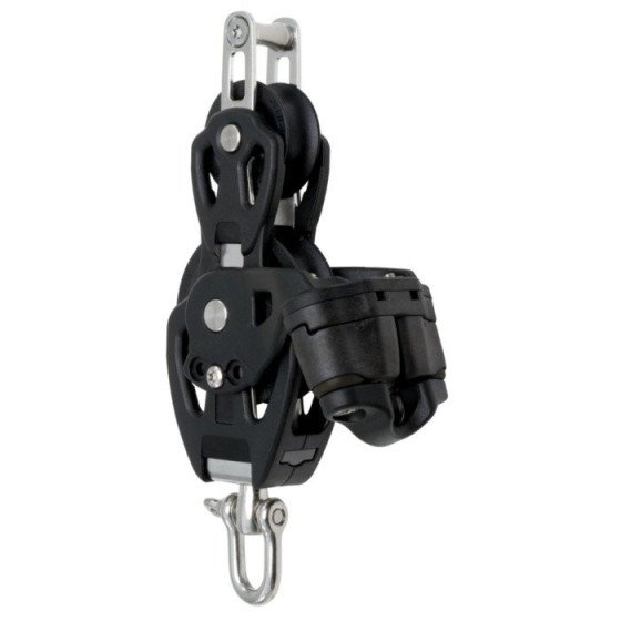 60mm Single Block + Fiddle + Becket + Cam Cleat - Plain Bearing
