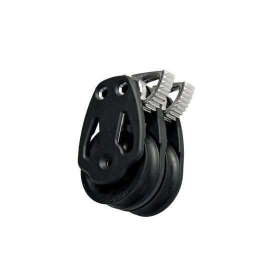 60mm Double Cheek Block + Quicklock (Clockwise) - Plain Bearing