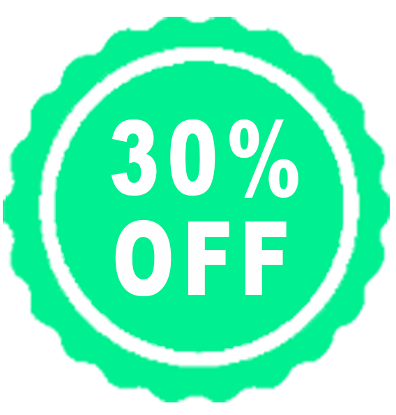 30% Off until October 31
